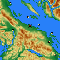 Nearby Forecast Locations - Qualicum (Letiště) - Mapa