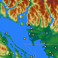 Nearby Forecast Locations - W Vancouver - Mapa