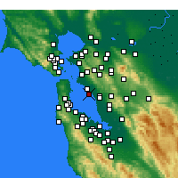 Nearby Forecast Locations - Oakland - Mapa