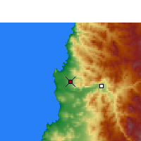 Nearby Forecast Locations - Desierto de Atacama (Letiště) - Mapa