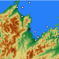 Nearby Forecast Locations - Motueka - Mapa