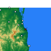 Nearby Forecast Locations - Coolangatta - Mapa