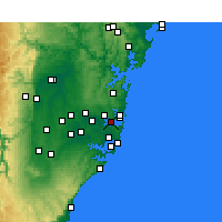 Nearby Forecast Locations - Sydney - Mapa