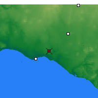 Nearby Forecast Locations - Warrnambool - Mapa