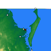 Nearby Forecast Locations - Hervey Bay (Letiště) - Mapa