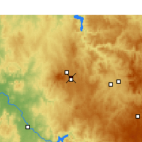 Nearby Forecast Locations - Orange Letiště - Mapa