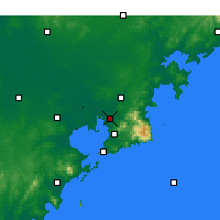 Nearby Forecast Locations - Čching-tao Letiště - Mapa