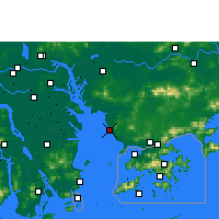 Nearby Forecast Locations - Shenzhen (Letiště) - Mapa