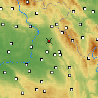Nearby Forecast Locations - Opočno - Mapa