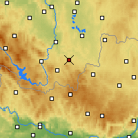 Nearby Forecast Locations - Trhové Sviny - Mapa