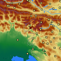 Nearby Forecast Locations - Občina Kobarid - Mapa