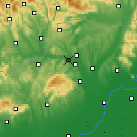 Nearby Forecast Locations - Kazincbarcika - Mapa