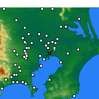 Nearby Forecast Locations - Ičikawa - Mapa