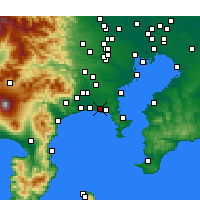 Nearby Forecast Locations - Fudžisawa - Mapa
