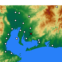 Nearby Forecast Locations - Okazaki - Mapa