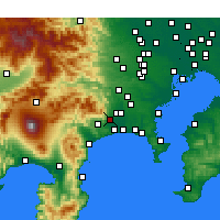 Nearby Forecast Locations - Isehara - Mapa