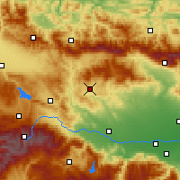 Nearby Forecast Locations - Obština Panagjurište - Mapa