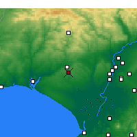 Nearby Forecast Locations - Bollullos Par del Condado - Mapa