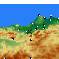 Nearby Forecast Locations - Mouzaïa - Mapa