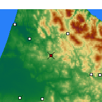 Nearby Forecast Locations - Ouazzane - Mapa