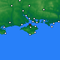 Nearby Forecast Locations - Cowes - Mapa