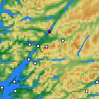Nearby Forecast Locations - Loch Lochy - Mapa