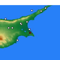 Nearby Forecast Locations - Paralimni - Mapa