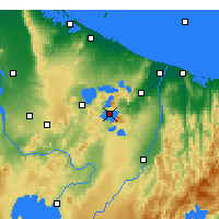 Nearby Forecast Locations - Lake Tarawera - Mapa