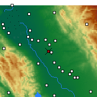 Nearby Forecast Locations - Modesto - Mapa