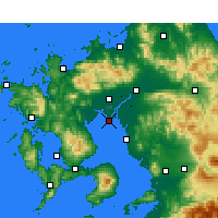 Nearby Forecast Locations - Saga (Letiště) - Mapa