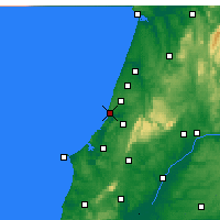 Nearby Forecast Locations - Nazaré - Mapa