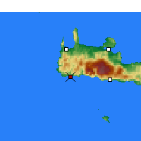 Nearby Forecast Locations - Palaiochora - Mapa