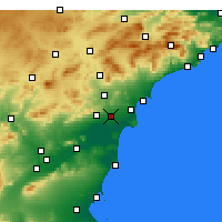 Nearby Forecast Locations - Elche - Mapa