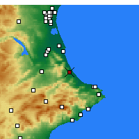 Nearby Forecast Locations - Gandia - Mapa