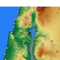 Nearby Forecast Locations - Tiberias - Mapa