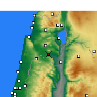 Nearby Forecast Locations - Kfar Jechezkel - Mapa