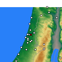 Nearby Forecast Locations - Petach Tikva - Mapa
