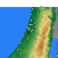 Nearby Forecast Locations - Rechovot - Mapa