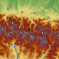Nearby Forecast Locations - Bagnères-de-Luchon - Mapa