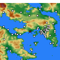 Nearby Forecast Locations - Megara - Mapa