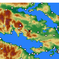 Nearby Forecast Locations - Livadia - Mapa