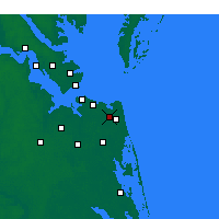 Nearby Forecast Locations - Virginia Beach - Mapa