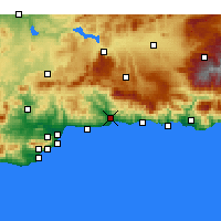 Nearby Forecast Locations - Vélez-Málaga - Mapa