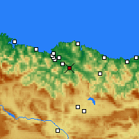 Nearby Forecast Locations - Galdakao - Mapa