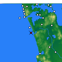 Nearby Forecast Locations - Port Waikato - Mapa