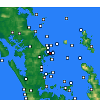 Nearby Forecast Locations - Tāwharanui Peninsula - Mapa