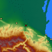 Nearby Forecast Locations - Kiziljurt - Mapa