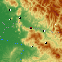 Nearby Forecast Locations - Ťačiv - Mapa