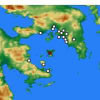 Nearby Forecast Locations - Aigina - Mapa