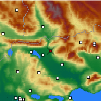 Nearby Forecast Locations - Sidirokastro - Mapa
